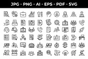 Job Recruitment Icons Collection, an Outline Icon by nandinigraphics (Thumbnail 1 of 3)