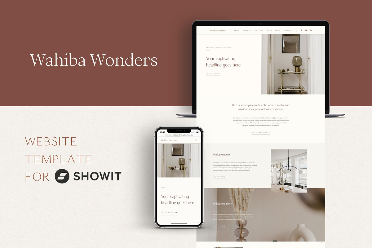 Minimal Showit Website Template, a Websites & App Template by Wonderlik Webdesign (Photo 1 of 4)