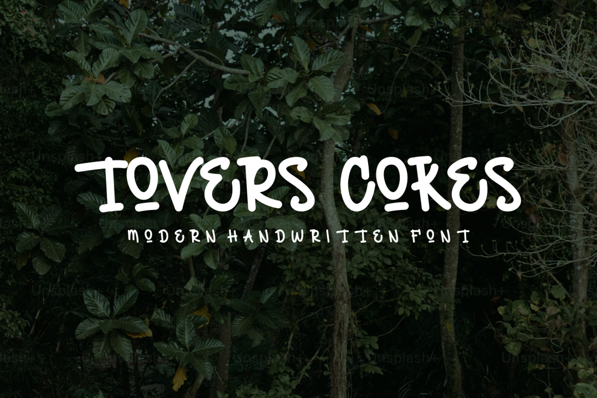 Tovers Cokes - Font, a Handwritten Font by artchiles_design (Photo 3 of 5)