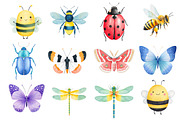 Insects Watercolor Clipart Png, an Illustration by Dream Creation (Thumbnail 5 of 7)