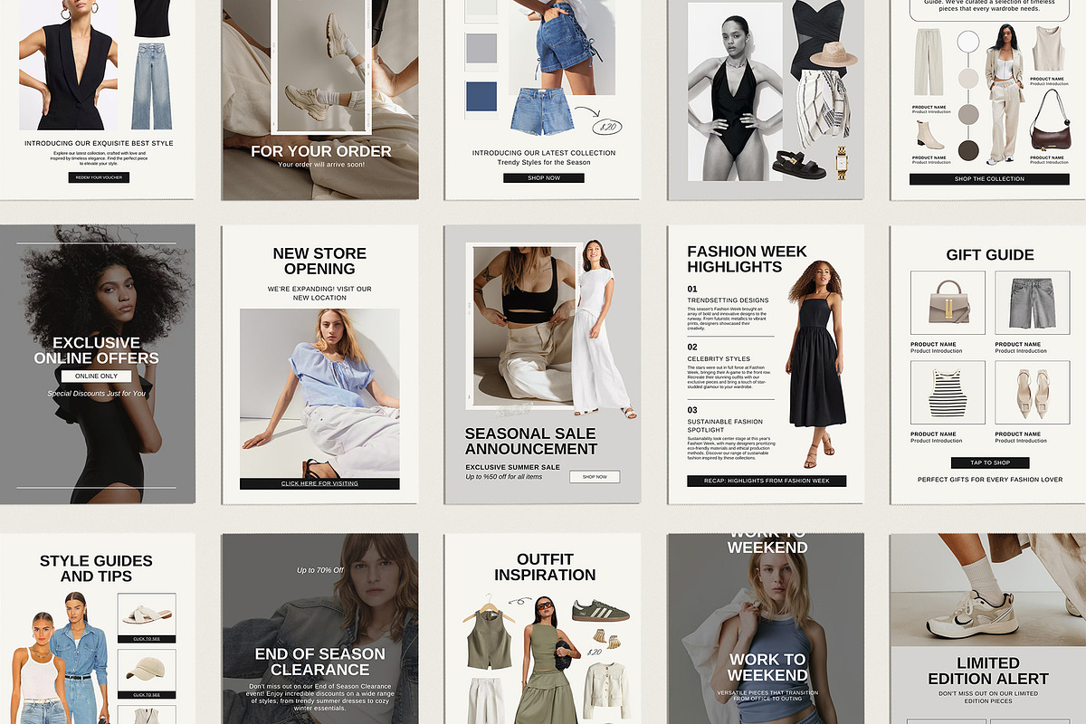 20 Fashion Email Canva Template, an Email Template by Amaré Creative (Photo 2 of 7)