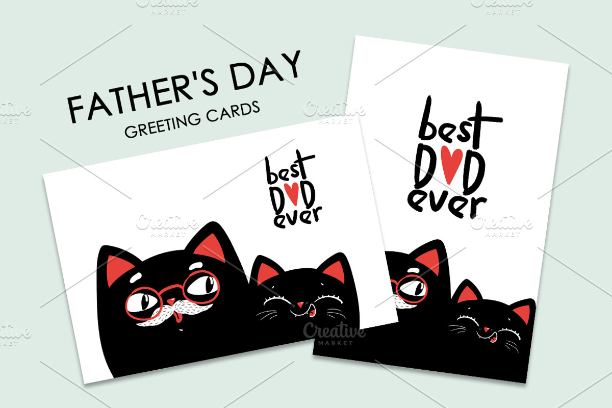 Father`s day greeting card, an Animal Illustration by Marysha Art (Photo 1 of 4)