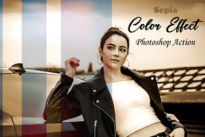 Sepia Color Effect Photoshop Action