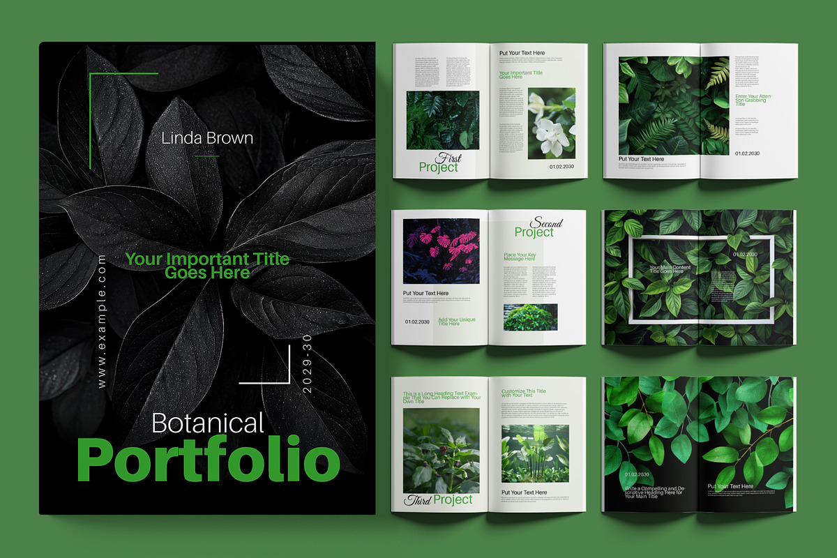 Botanical Portfolio Design, a Magazine Template by ContestDesign (Photo 1 of 3)