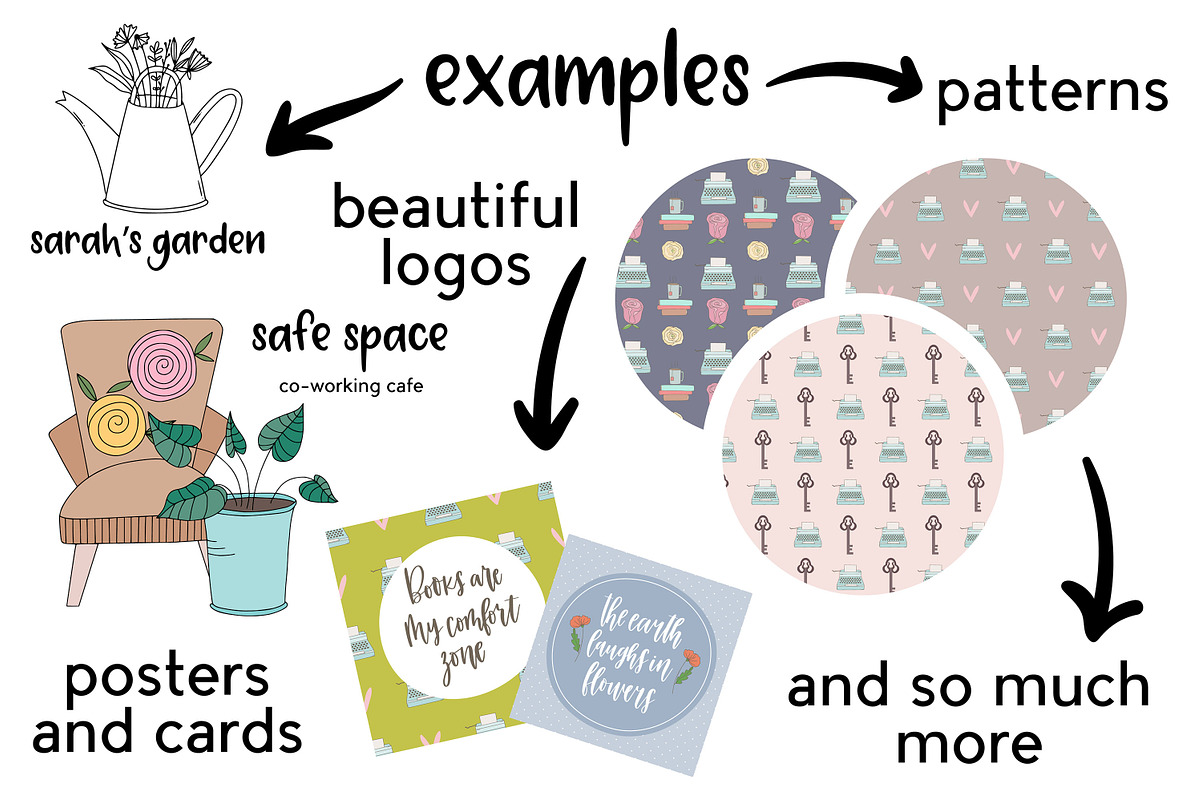 Vintage doodle bundle. Patterns+, a Pattern Graphic by Sentimental postman (Photo 14 of 18)