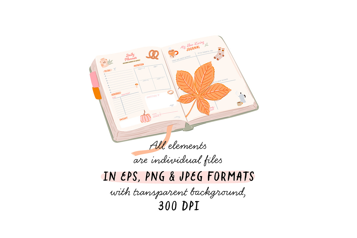 Fall School Girl: Cozy Study Clipart, an Object Graphic by Ruslana Lubenets (Photo 3 of 13)