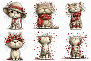 Whimsical Spring Cats Clipart, an Illustration by Libby Wishes (Thumbnail 6 of 7)