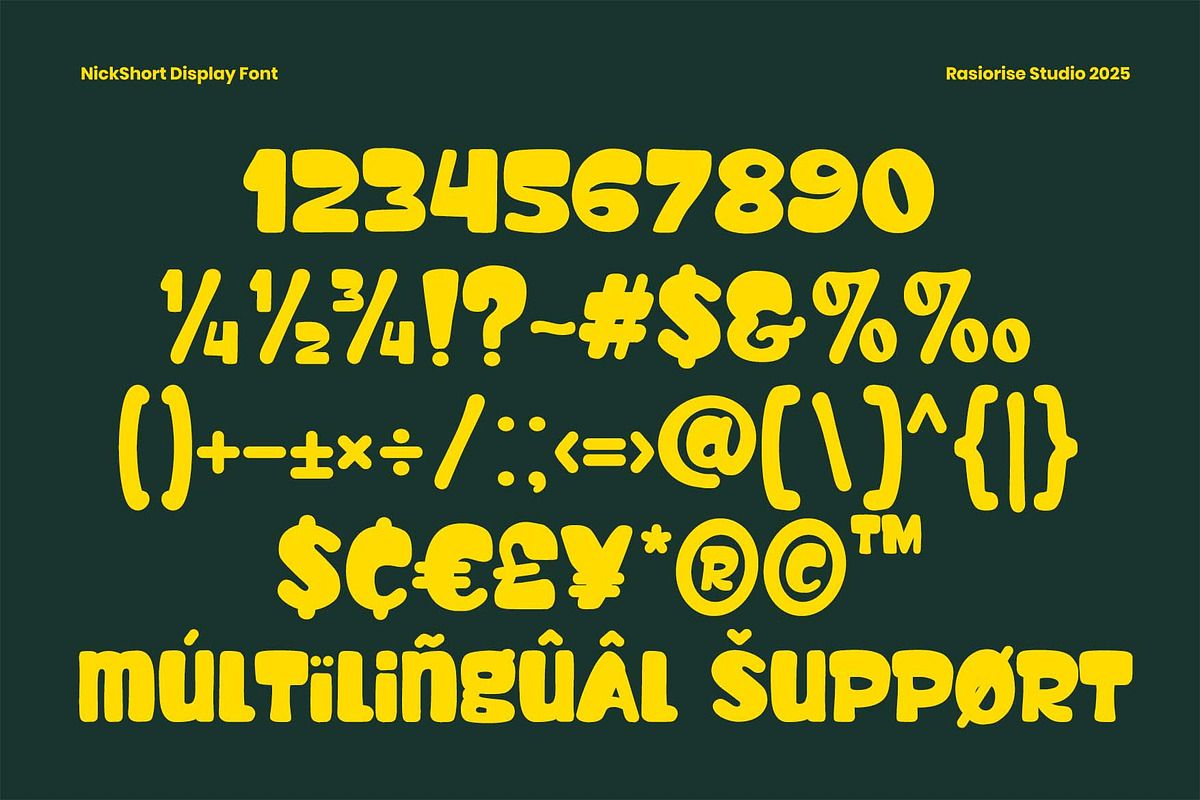 Nick Short a Display Font, a Handwritten Font by Rasiorise Studio (Photo 5 of 12)