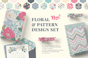 Floral & Pattern Design Set, a Pattern Graphic by Emily Spadoni (Thumbnail 1 of 17)