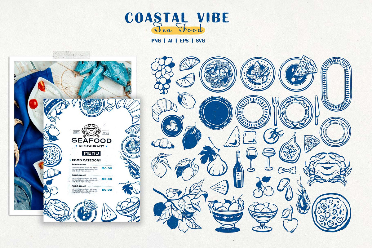Coastal vibe. Summer clipart set, an Object Graphic by VerAna (Photo 2 of 20)