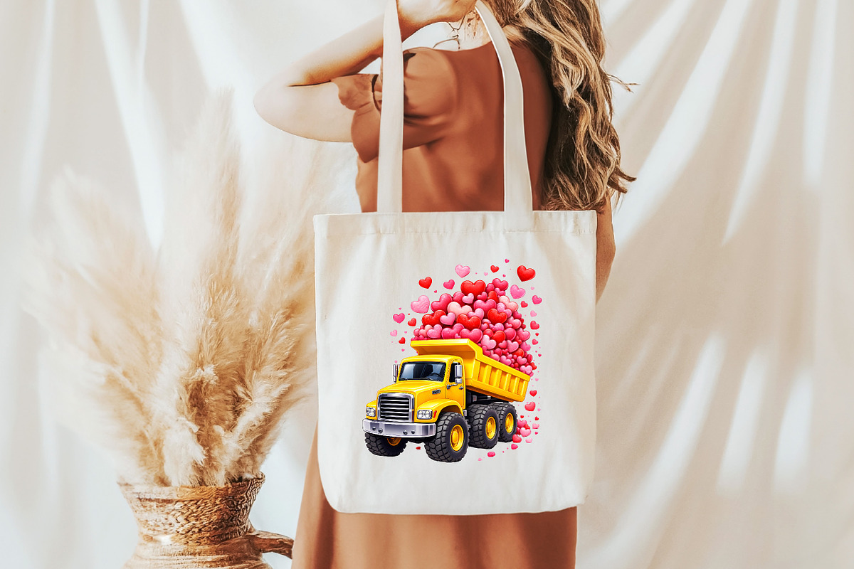 Kids Valentine’s Day Dump Truck PNG, an Illustration by DreamCafeArt (Photo 7 of 8)