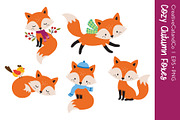 Cute Fox Fall Season EPS PNG Set, an Animal Illustration by CreativeCatandCo (Thumbnail 2 of 3)