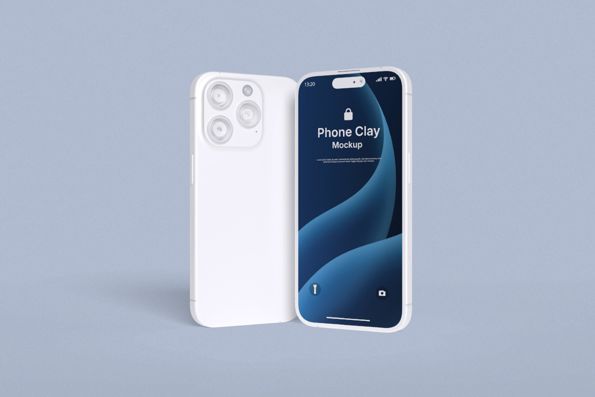 iPhone Clay Mockup Bundle Set, an iPhone Mockup by Rielismee (Photo 4 of 5)