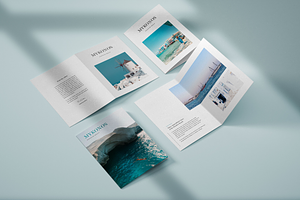 Vertical Bifold Brochure Mockup Set