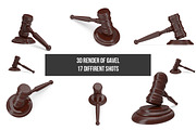 Gavel - 3d render, a Graphic by idimair (Thumbnail 1 of 2)