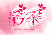 Beautiful Romantic Monogram, a Handwritten Font by Yoga Letter (Thumbnail 1 of 7)