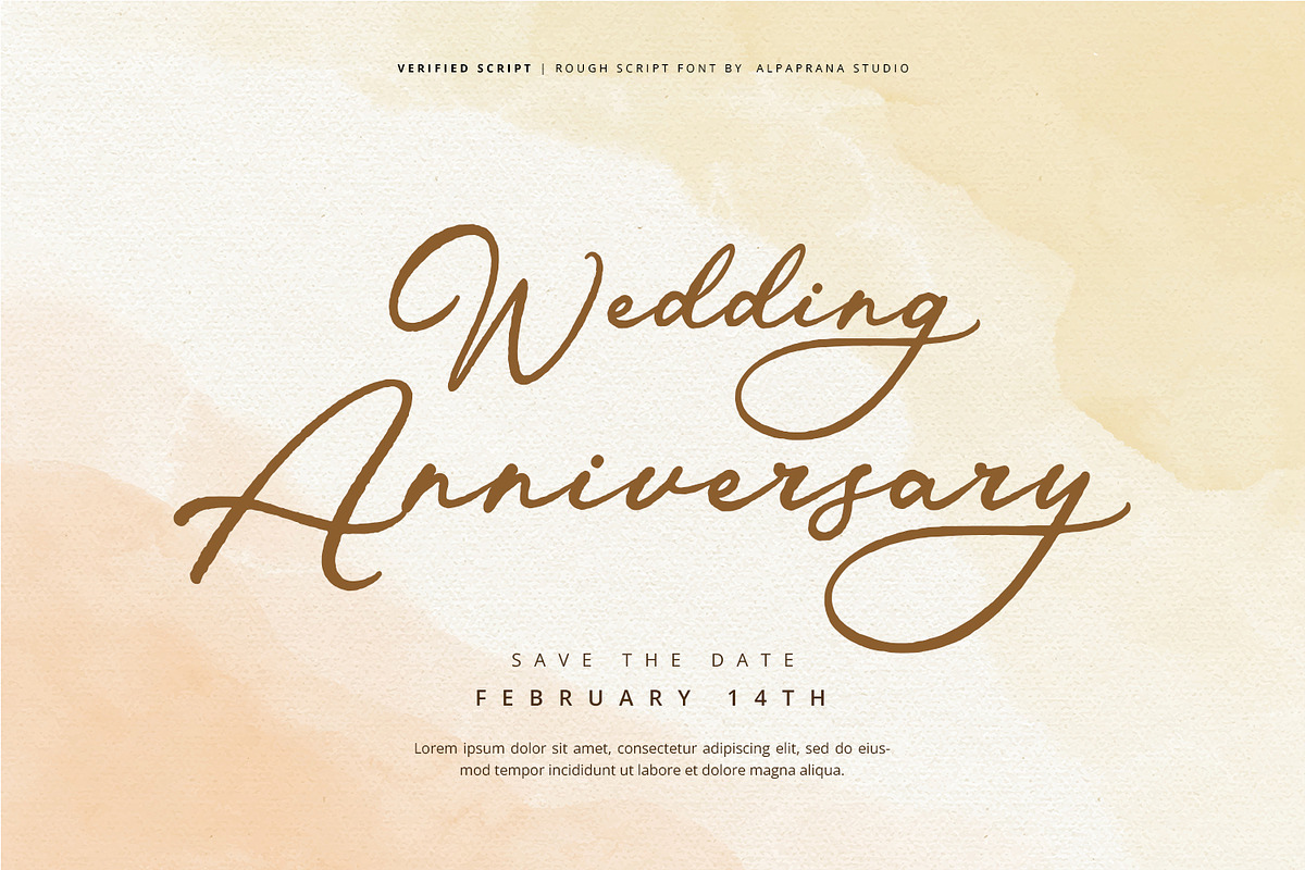 Verified Script - Rough Script Font, a Script Font by Alpaprana (Photo 7 of 16)