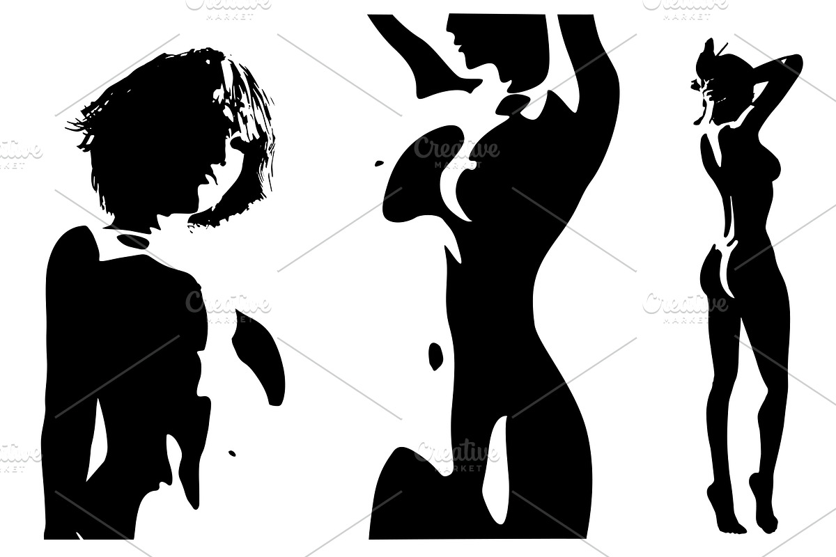 Beautiful girls illustrations Set, a Person Illustration by Blacklight (Photo 5 of 5)