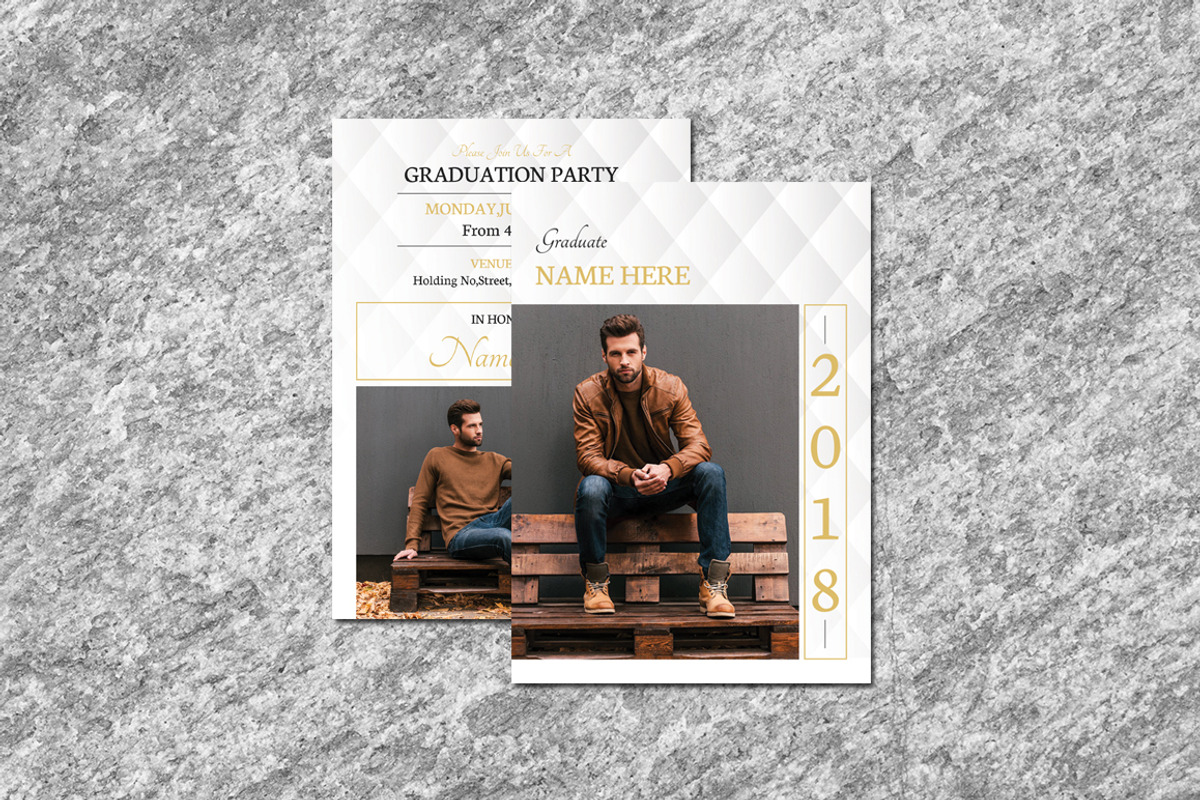 Graduation Invitation, a Card Template by Rimana_Templatehive (Photo 2 of 3)