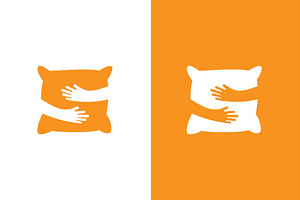 Pillow and hands logo combination, an Object Illustration by GraphiShop