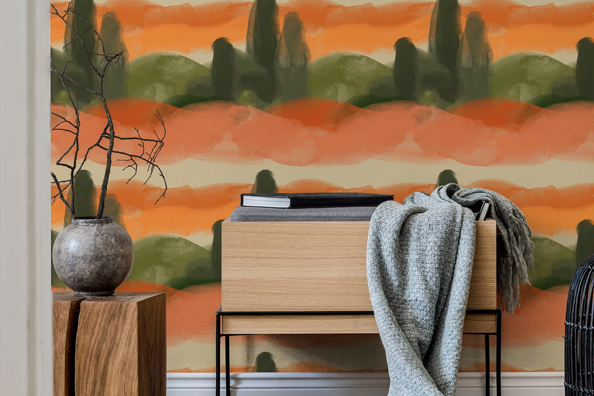 Orange abstract landscapes hills, a Pattern Graphic by Nocito Design (Photo 2 of 4)