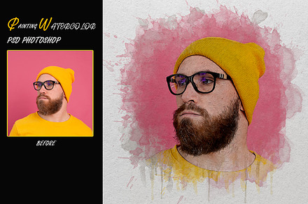 Painting Watercolor PSD Photoshop