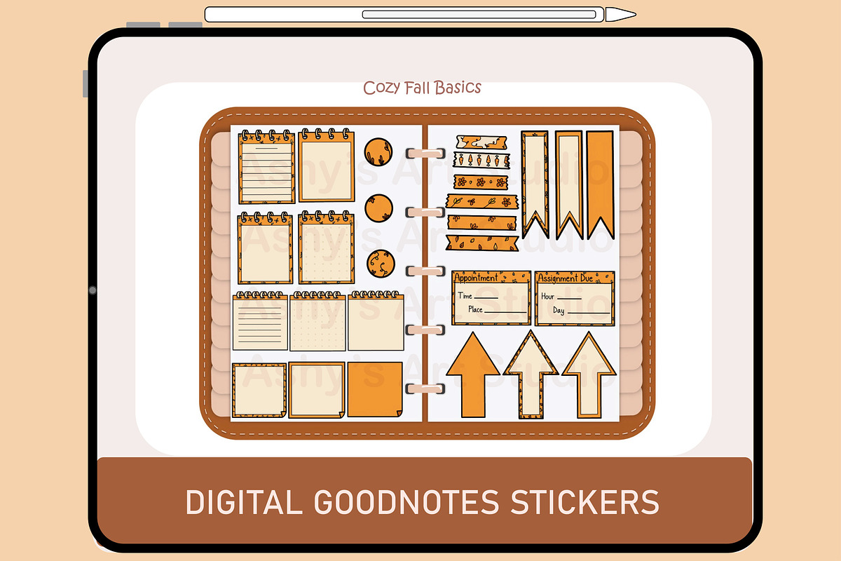 Cozy Mushroom GoodNotes Sticker Pack, a Food Illustration by Ashy's Art Studio (Photo 3 of 5)