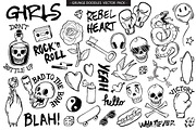 Grunge Graffiti Doodles Vector Pack, a Decorative Illustration by Lindy_doodle (Thumbnail 10 of 13)