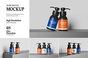 Pump Bottle Mockup, a Packaging Mockup by AndikaGraphic