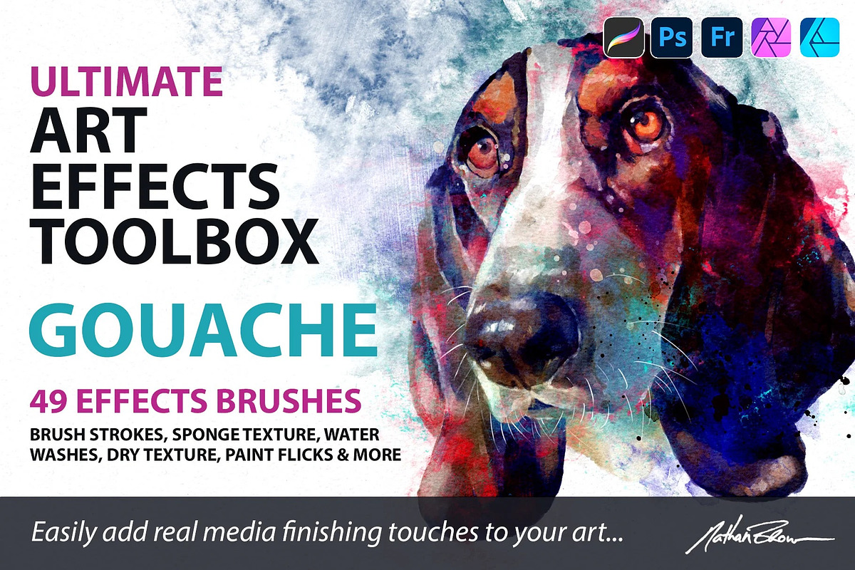 Ultimate Effects Toolbox – Gouache, a Brush Add-On by Nathan Brown (Photo 1 of 5)