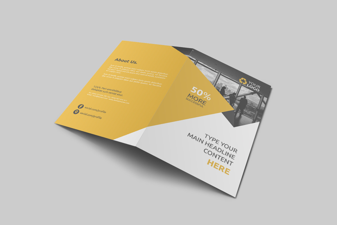 Corporate Bi-Fold Brochure, a Brochure Template by Creatricks