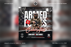 Armed Forces Day Invitation Flyer, a Flyer Template by iDoodle Studio