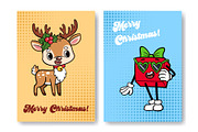 Groovy Christmas Cards Set, a Design Template by Barsuk's Shop (Thumbnail 2 of 2)