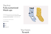 Melange Classic Socks 9x Mock-ups, a Print Template by Mocca Mockups Store (Thumbnail 2 of 5)