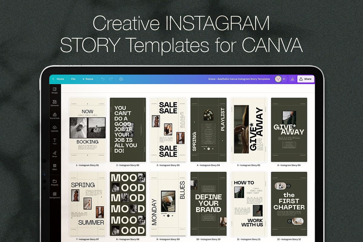 Grace - Aesthetic Social Media Pack, a Social Media Template by SilverStag Type Foundry (Photo 3 of 38)