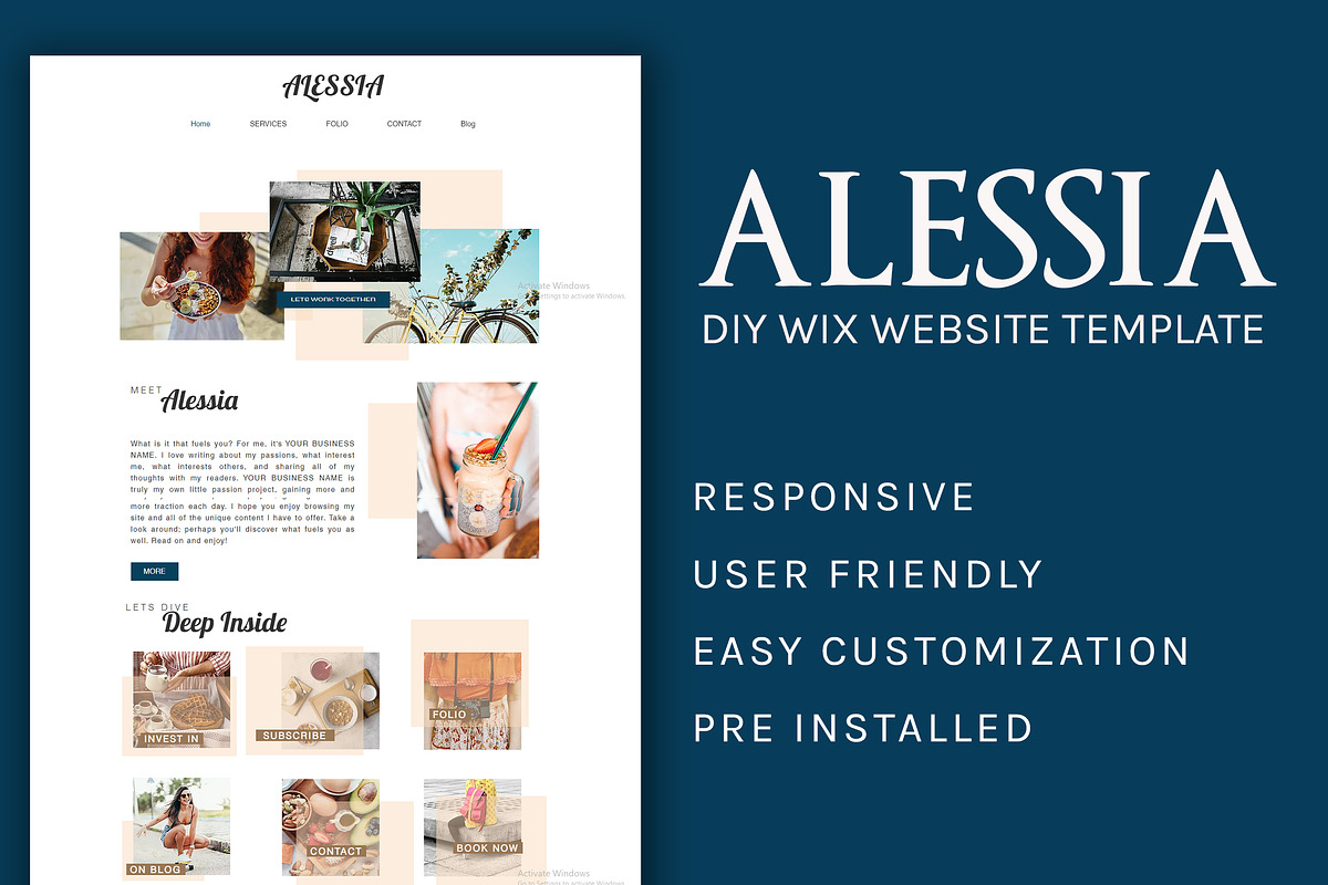 Wix Website Blog Template Alessia, a Wix Template by Design Unique (Photo 2 of 8)
