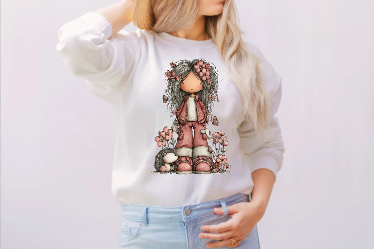 Spring Girl & Animal Friends Clipart, an Illustration by SVGArt (Photo 4 of 7)