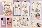 Retro Halloween Party Clipart Bundle, an Object Graphic by Daisy Design (Thumbnail 4 of 6)