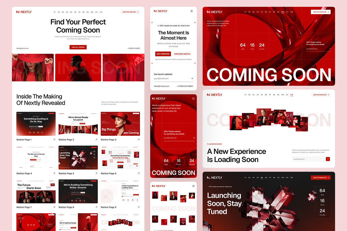 Nextly - Launch and Coming Soon UI, a Landing Page Template by peterdraw (Photo 2 of 5)
