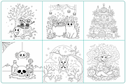 57 Halloween Activity Coloring Pages, a Seasonal Illustration by Nuvame Arts & Designs (Thumbnail 11 of 11)