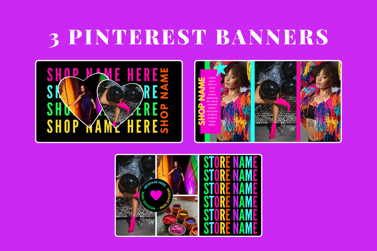 Neon Social Media Banners + Icons, a Social Media Template by SunshineStudioBoutique (Photo 6 of 9)