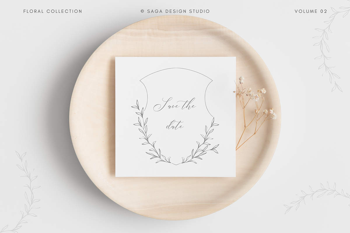 Vintage Floral wreaths and frames, an Illustration by Saga Design Studio (Photo 4 of 5)