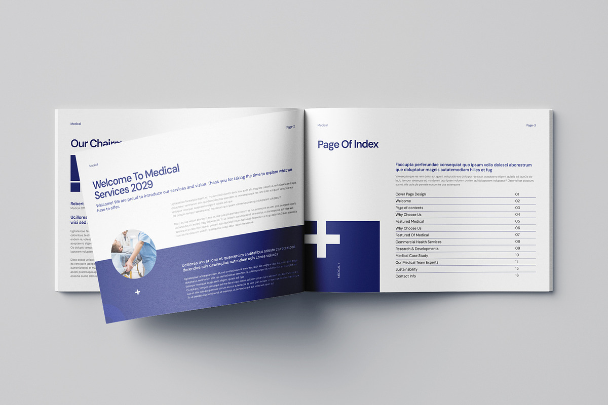 Medical Brochure Landscape Template, a Brochure Template by Pixelpick (Photo 2 of 9)