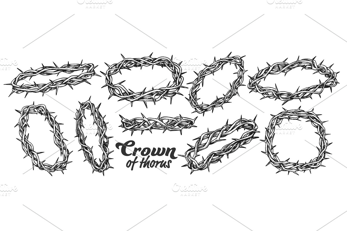 Crown Of Thorns Religious Symbols, an Object Illustration by pikepicture
