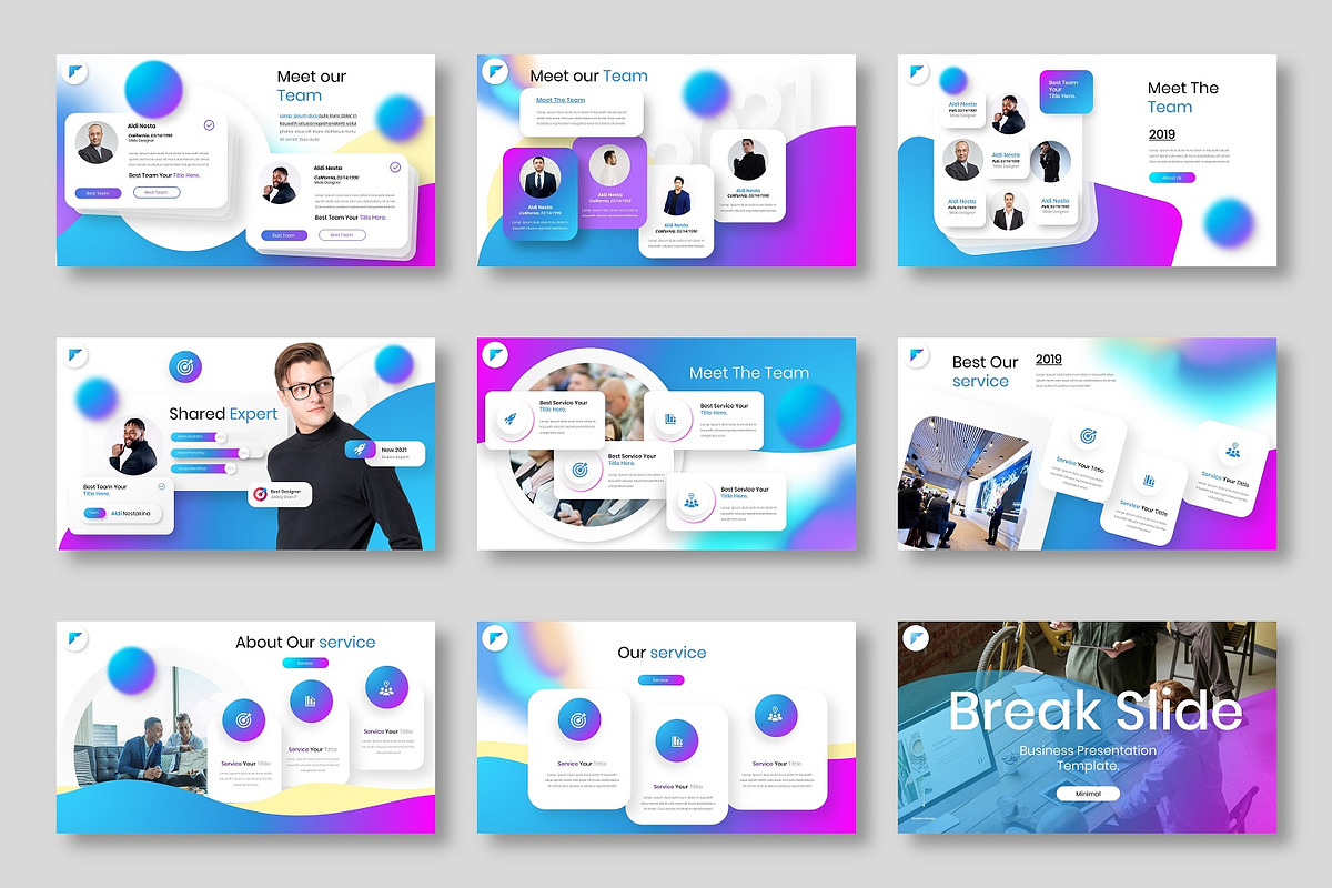 Shared – Business PowerPoint Templat, a Presentation Template by Dens Creative Studio (Photo 3 of 6)