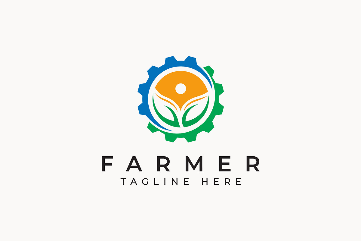 Farmer Logo Factory Mechanical, a Branding & Logo Template by Signatoro