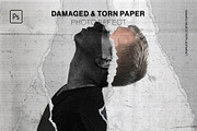 Damaged and Torn Paper Photo Effect, a Layer Style Add-On by GlowGrid (Thumbnail 1 of 5)