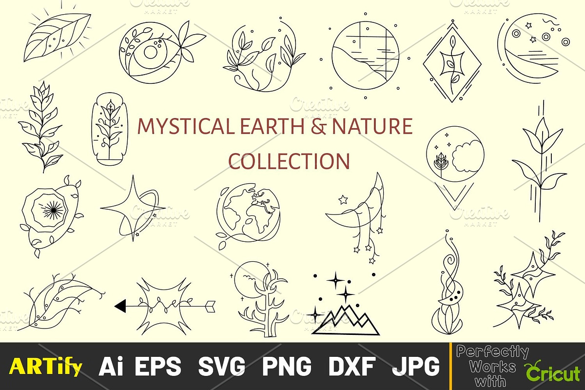 Earth Mystical Celestial Tattoo Idea, an Object Illustration by ARTify Illustrations (Photo 1 of 5)
