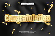 Congratulation 3D Editable Text, a Layer Style Add-On by Md Jahidul99 (Thumbnail 1 of 2)