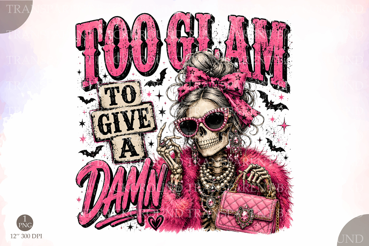 Preppy Skeleton PNG Design,Too Glam, a Person Illustration by Libby Wishes (Photo 1 of 3)